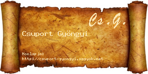Csuport Gyöngyi névjegykártya